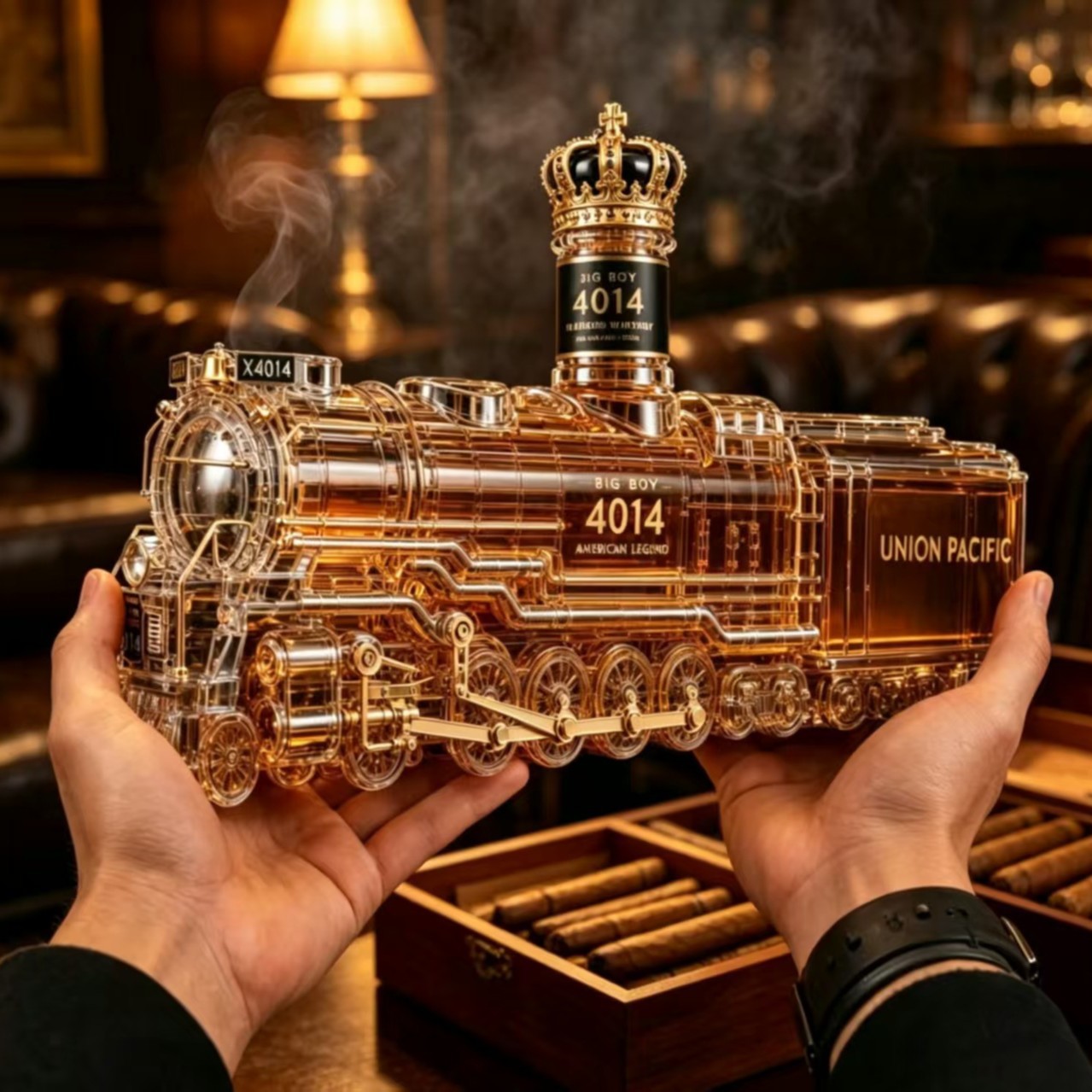 Vintage Collectible Liquor Bottles - Eski Tip Buharlı Tren Tasarımlı Viski