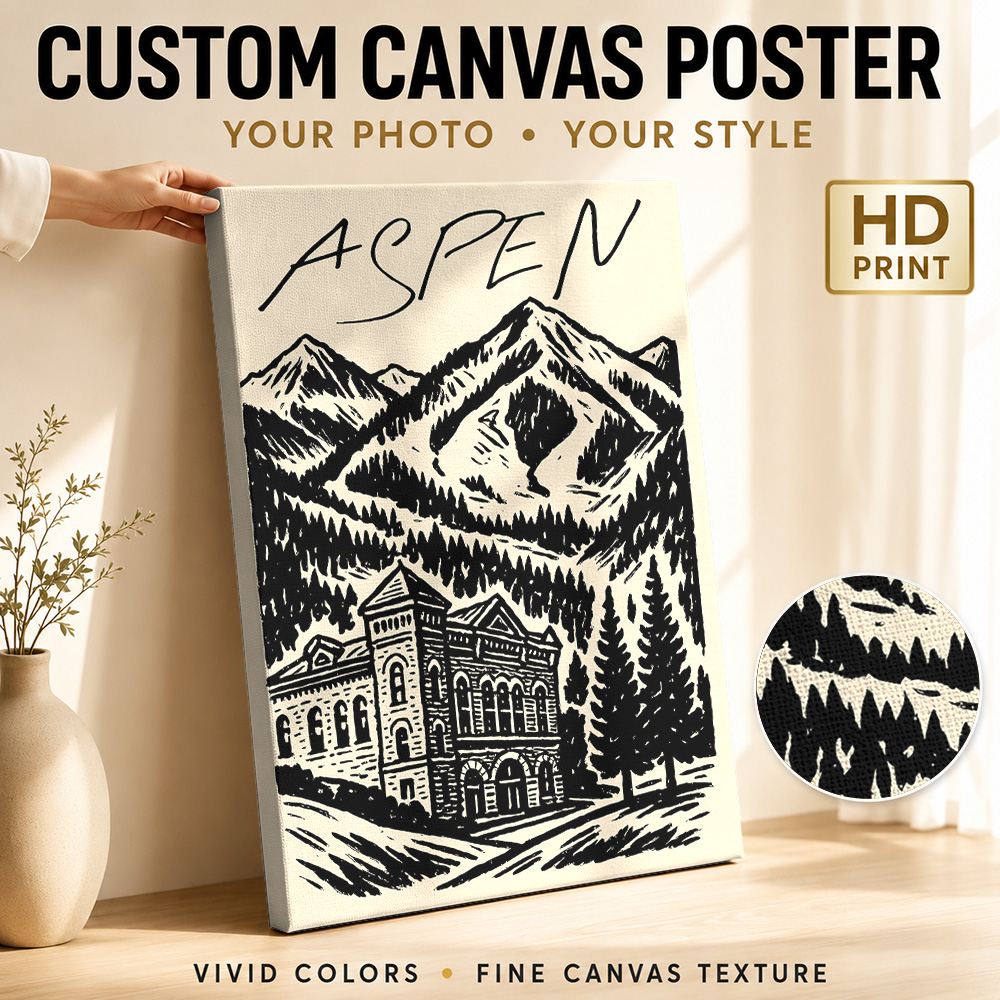 Aspen Vintage Kayak Kanvas Bas - Vintage Collectible Posters incelemesi ve fiyatı