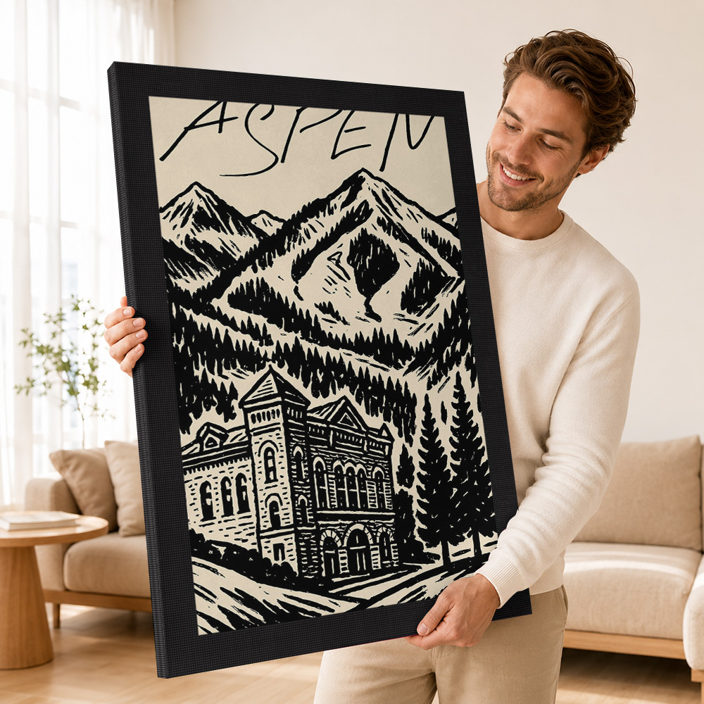Aspen Vintage Kayak Kanvas Bas - Vintage Collectible Posters incelemesi ve fiyatı