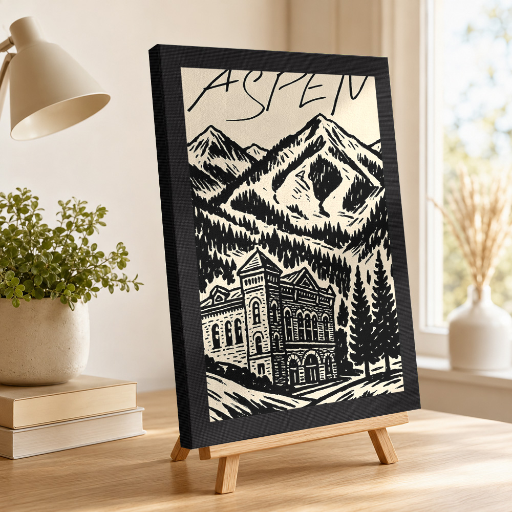 Aspen Vintage Kayak Kanvas Bas - Vintage Collectible Posters incelemesi ve fiyatı
