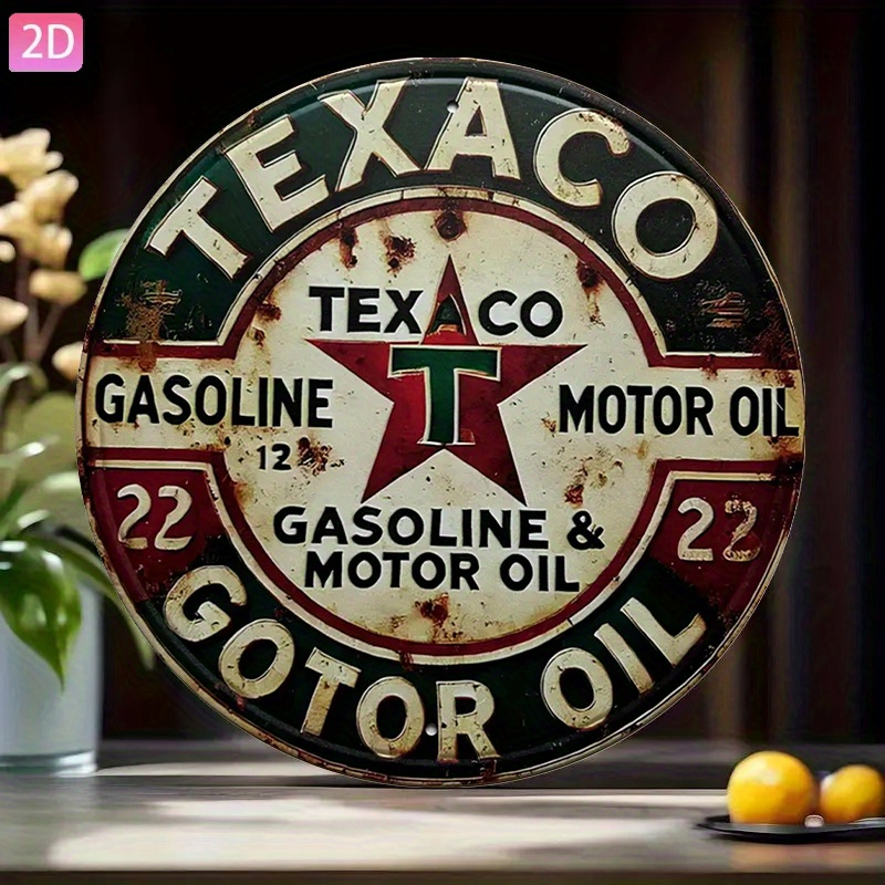 Eski Tip Texaco Yağ Logolu Met - Vintage Collectible Plates incelemesi ve fiyatı